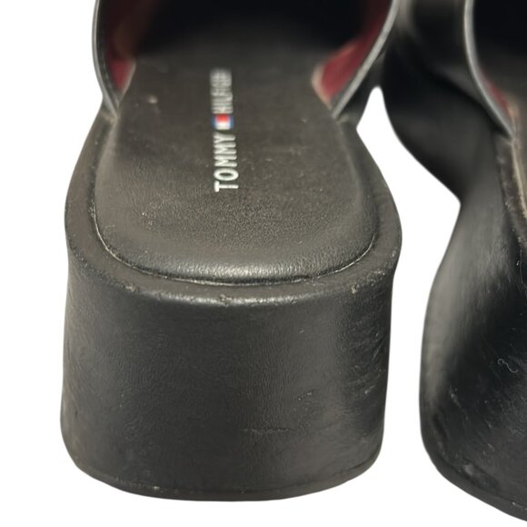 Tommy Hilfiger Chunky Platform Y2K Black Mules - Picture 6 of 12